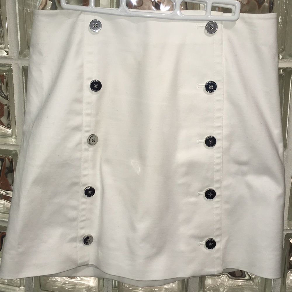 Michael Kors Silver Button Up Nautical Skirt